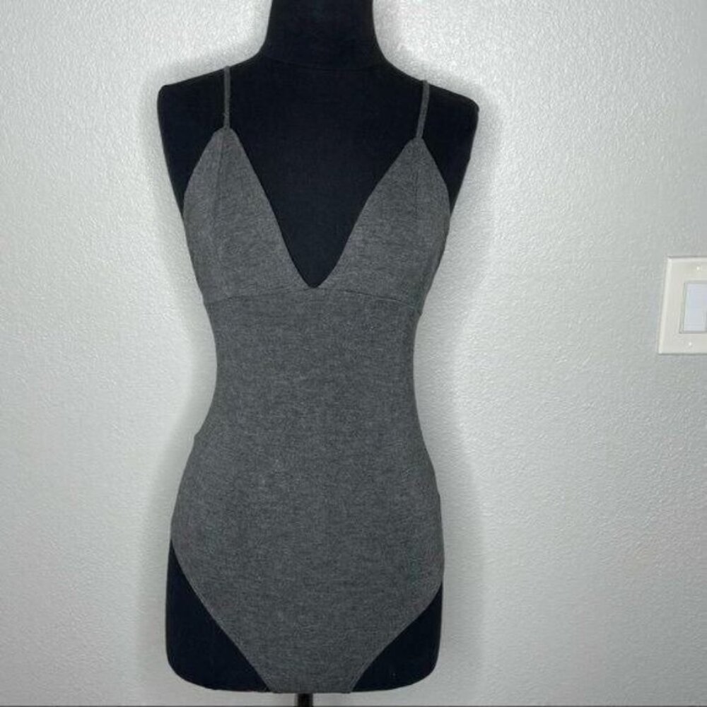 Urban Look Charcoal Gray Bodysuit Size M